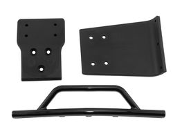 RPM80022 Black Front Bumper & Skid Plate - Slash 4x4