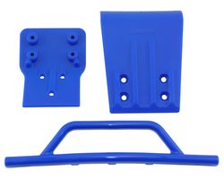 RPM80025 Blue Front Bumper & Skid Plate - Slash 4x4